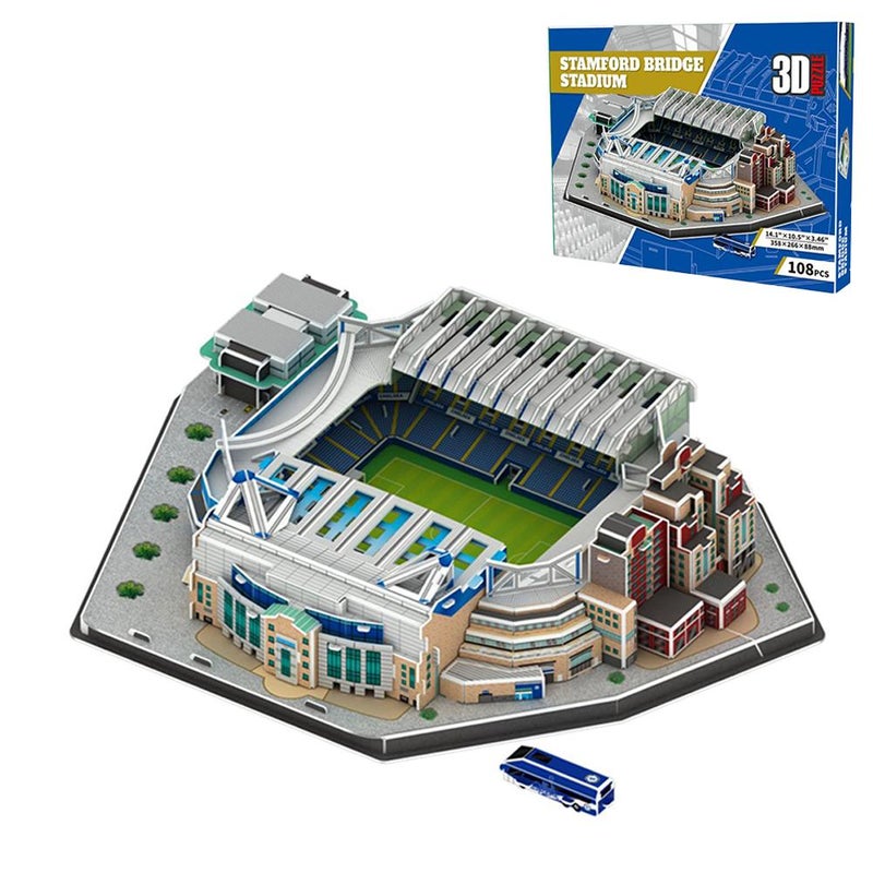 Cross-border 3D jigsaw puzzle football stadium model Real Madrid World Cup DIY building stadium toy gift